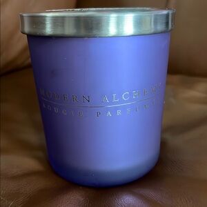 Modern Alchemy Purple “Soft Freesia” Candle w/ Silver Lid. 11 ounce, single wick